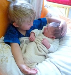 sibling with newborn