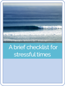 button hct 5brief checklist for stressful times